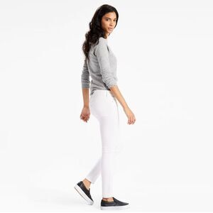 Levi's  New 711 Mid Rise Skinny Jeans White